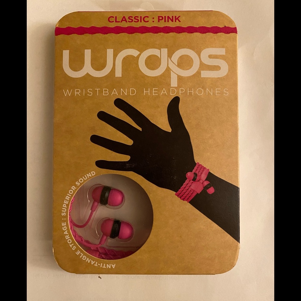 NWOT Wraps Wristband Headphones